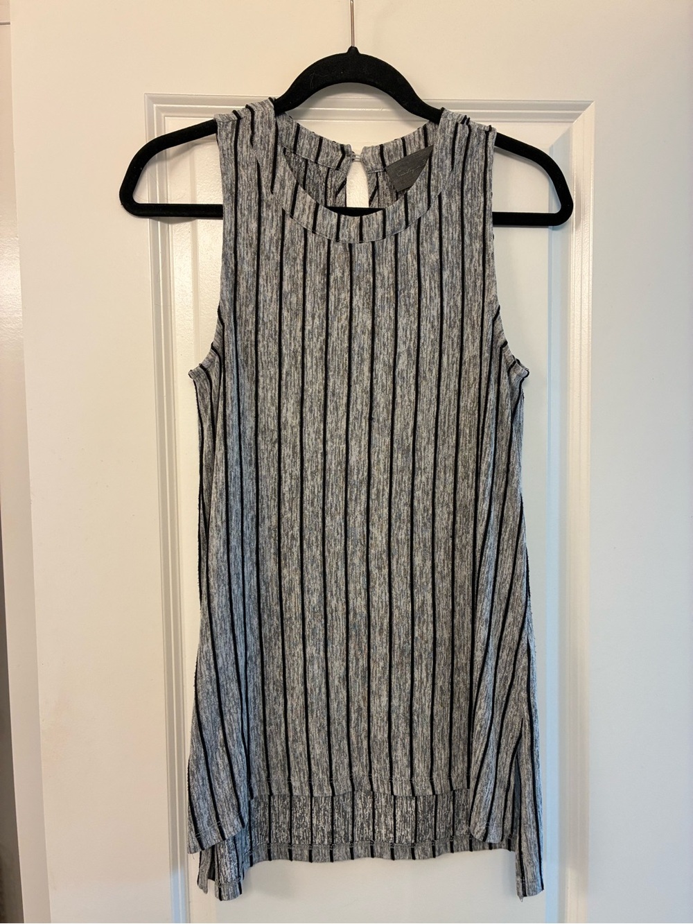 Sunday in Brooklyn Black & Gray Vertical Stripe Tank